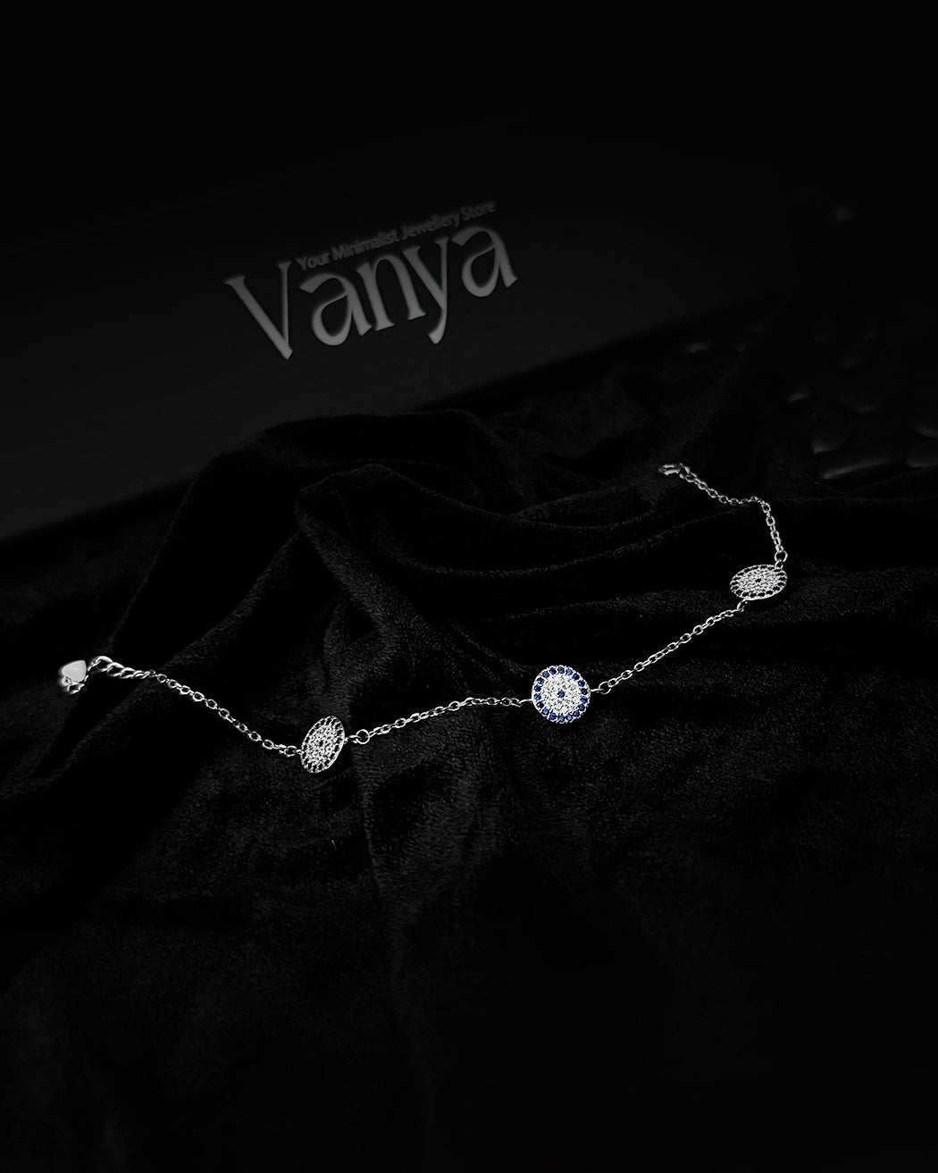Blue Halo Evil Eye Bracelet
