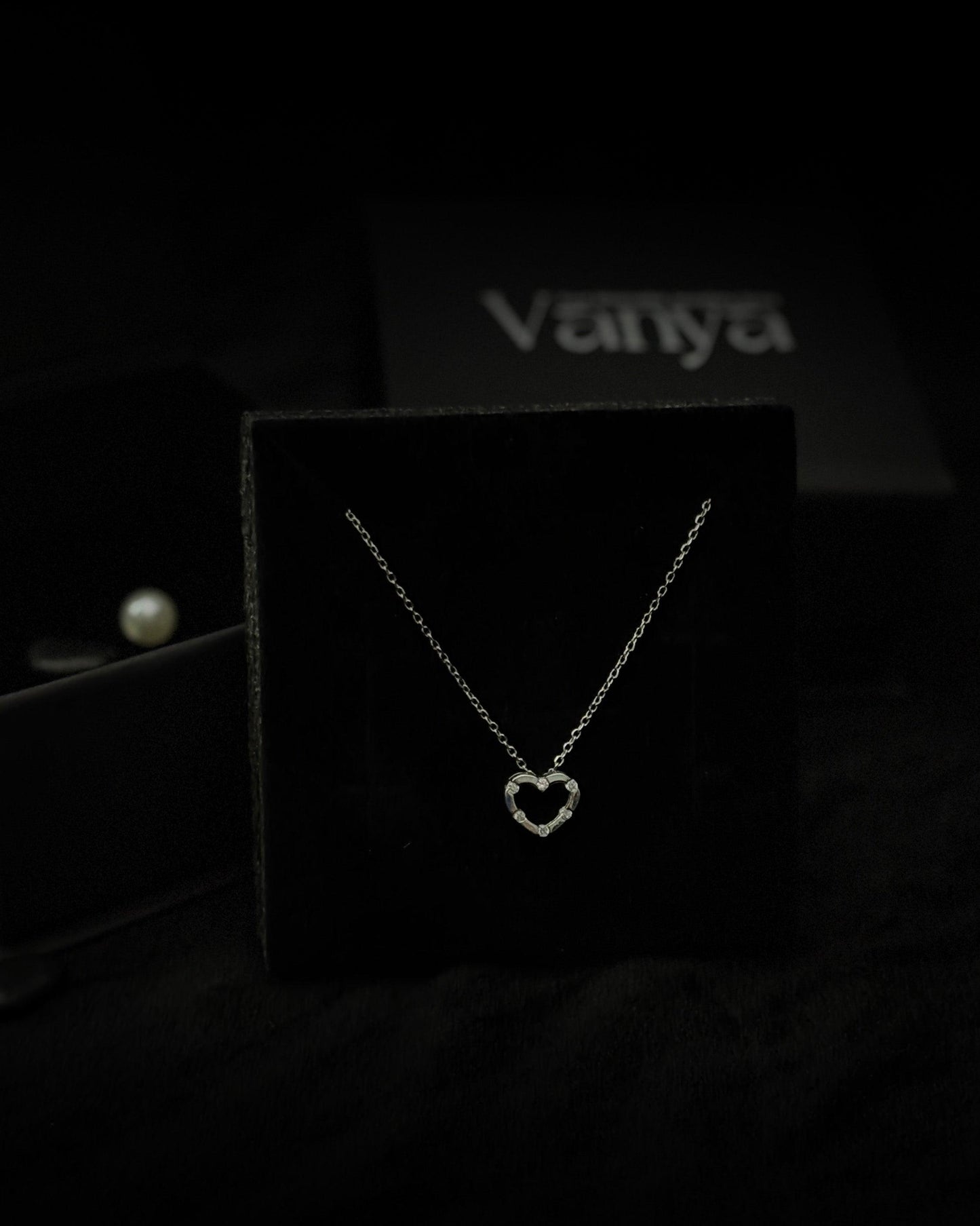 Whispered Heart Pendant with the Silver Chain