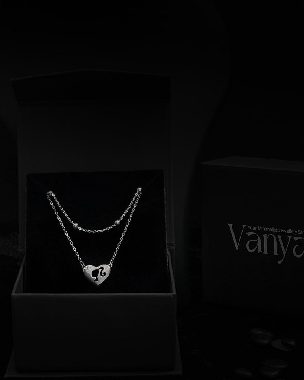 Silhouette Heart Layered Necklace