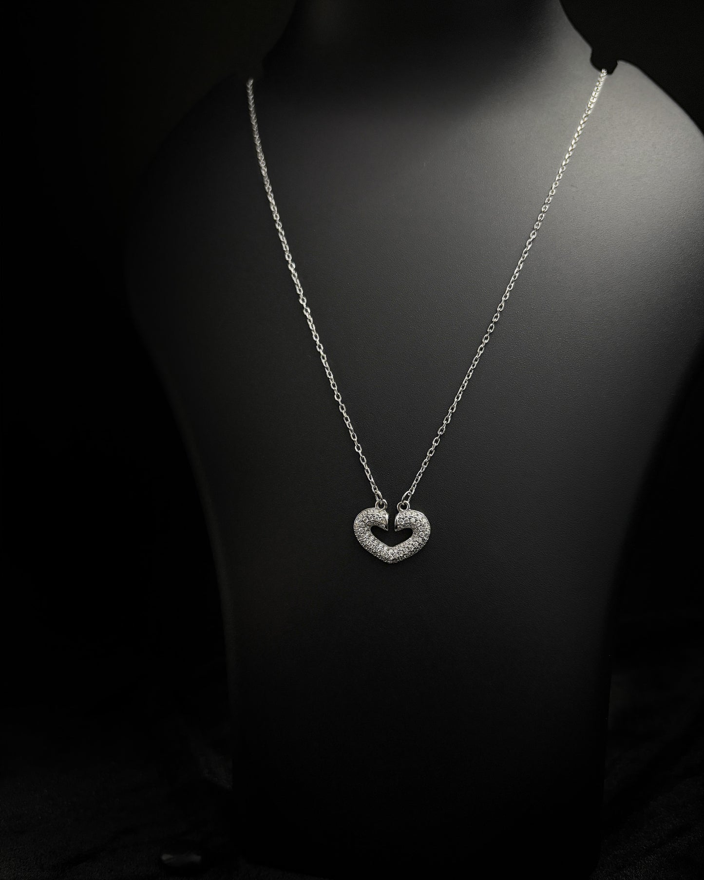 Sparkling Heart Pendant Necklace