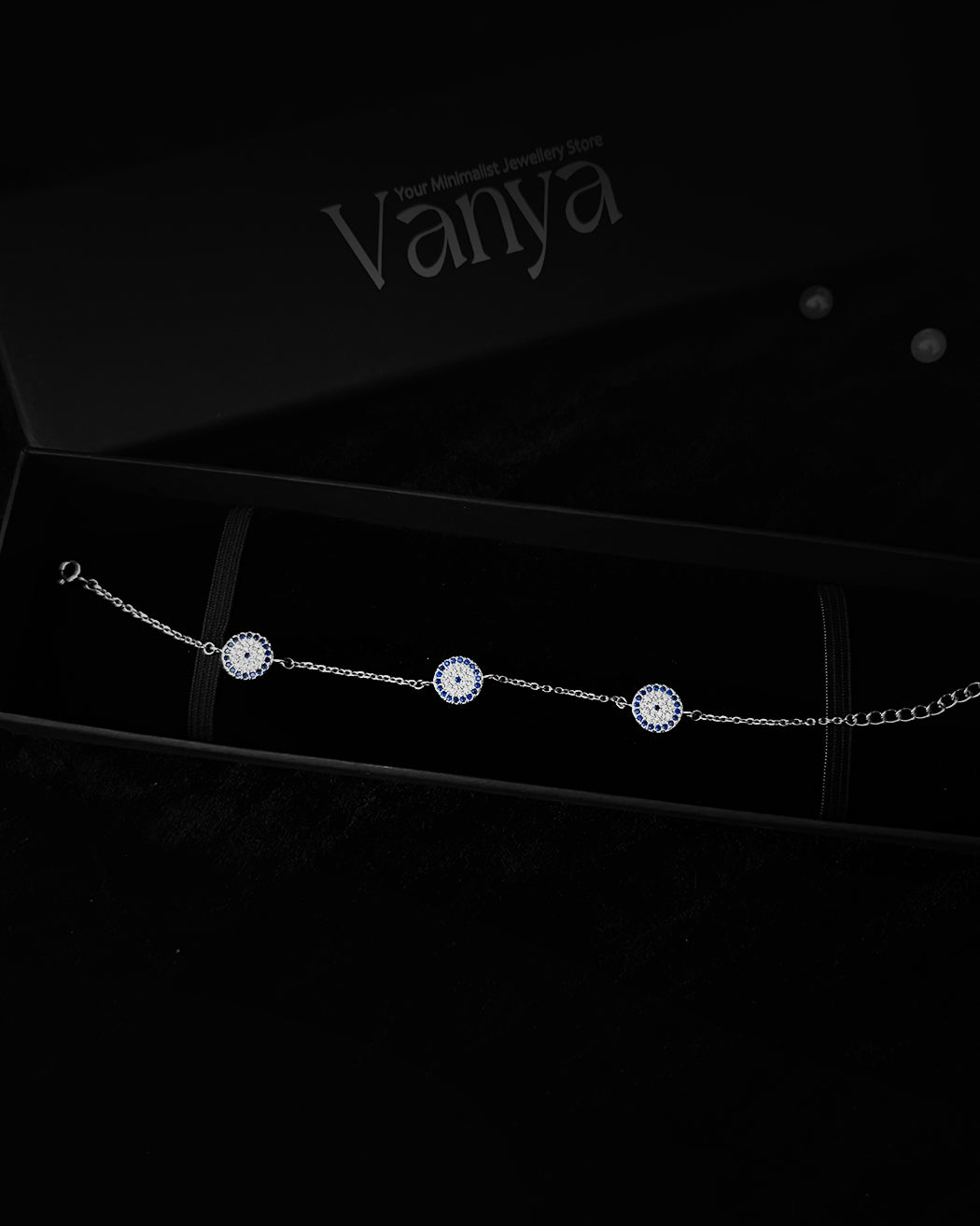 Blue Halo Evil Eye Bracelet