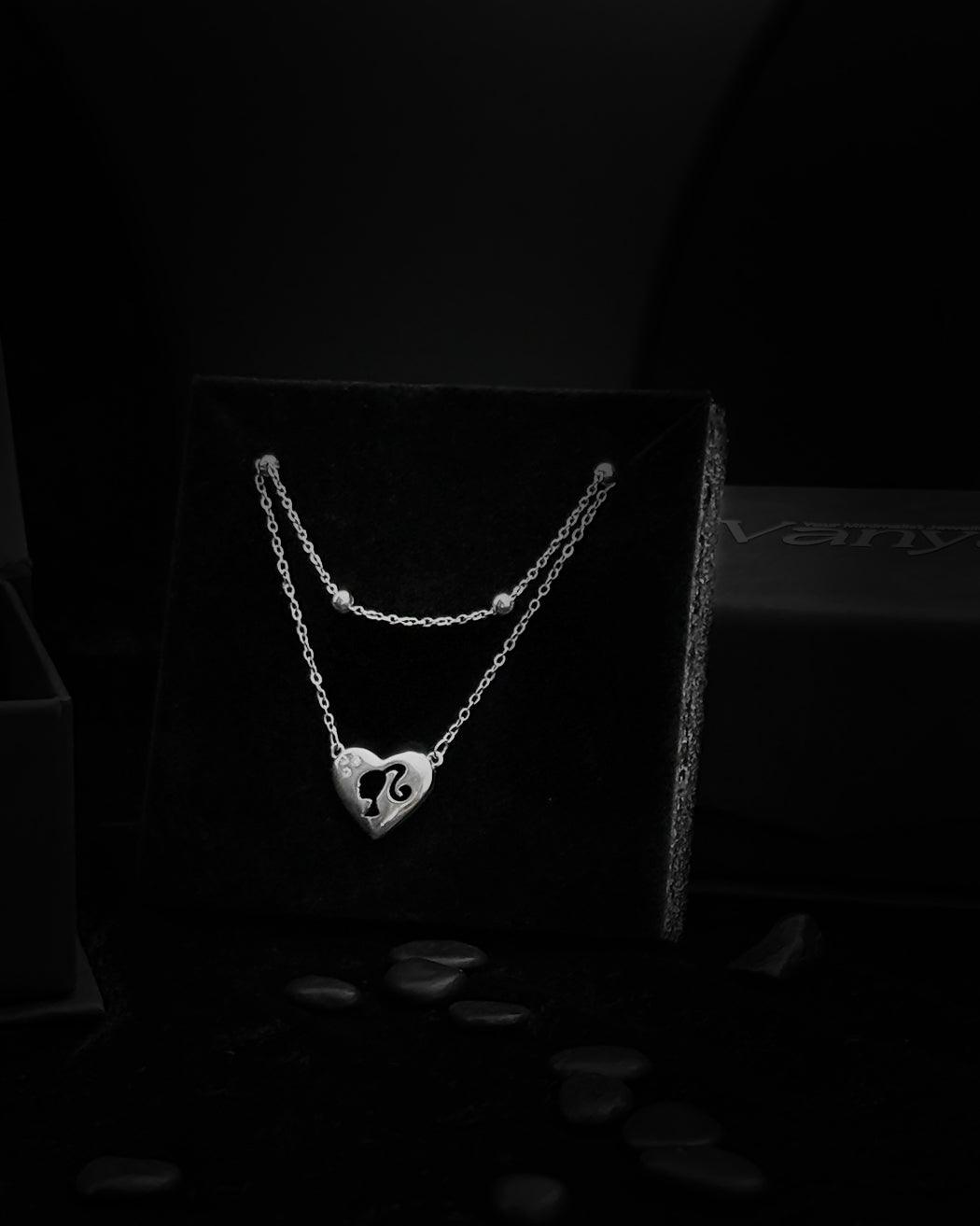 Silhouette Heart Layered Necklace