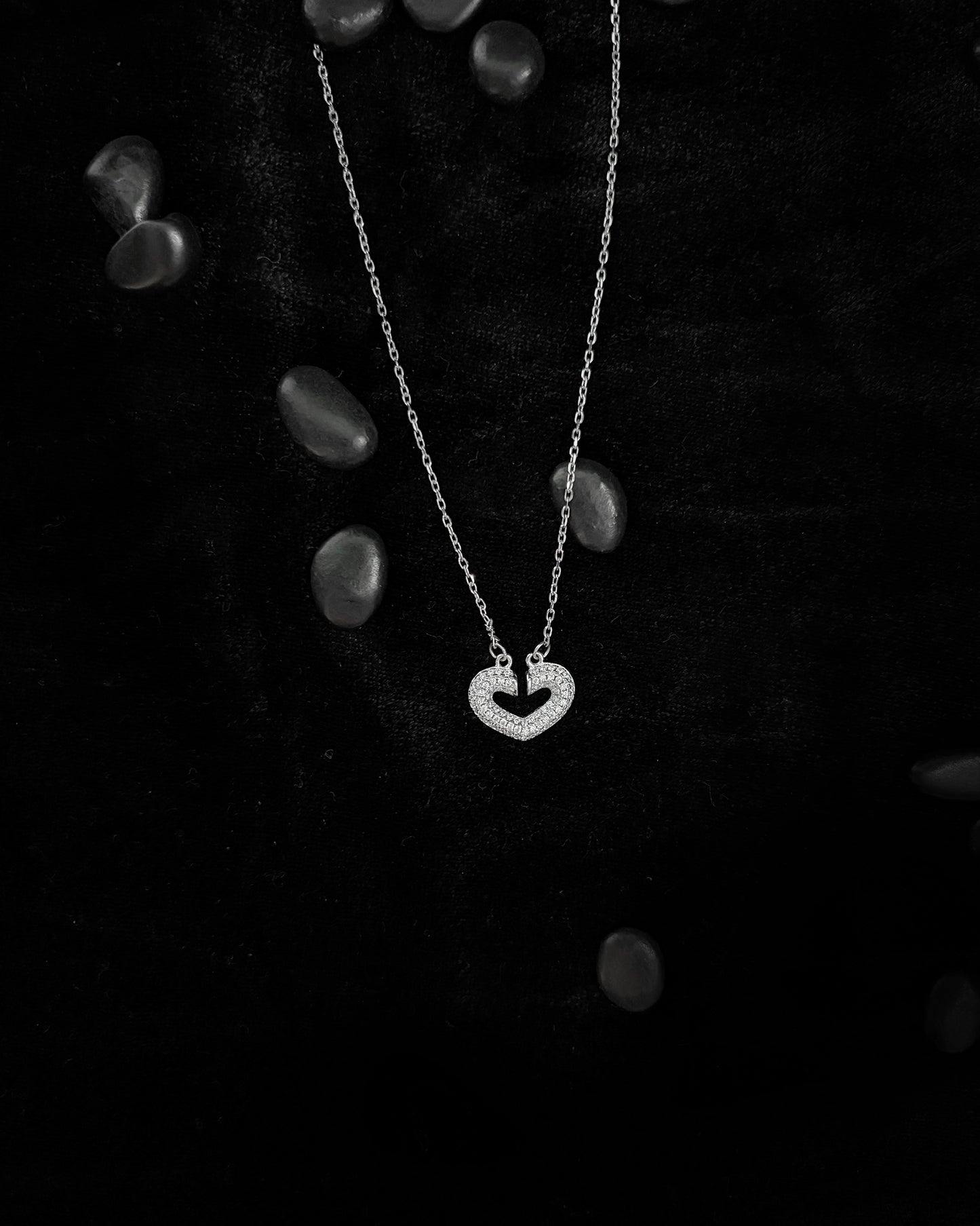 Sparkling Heart Pendant Necklace