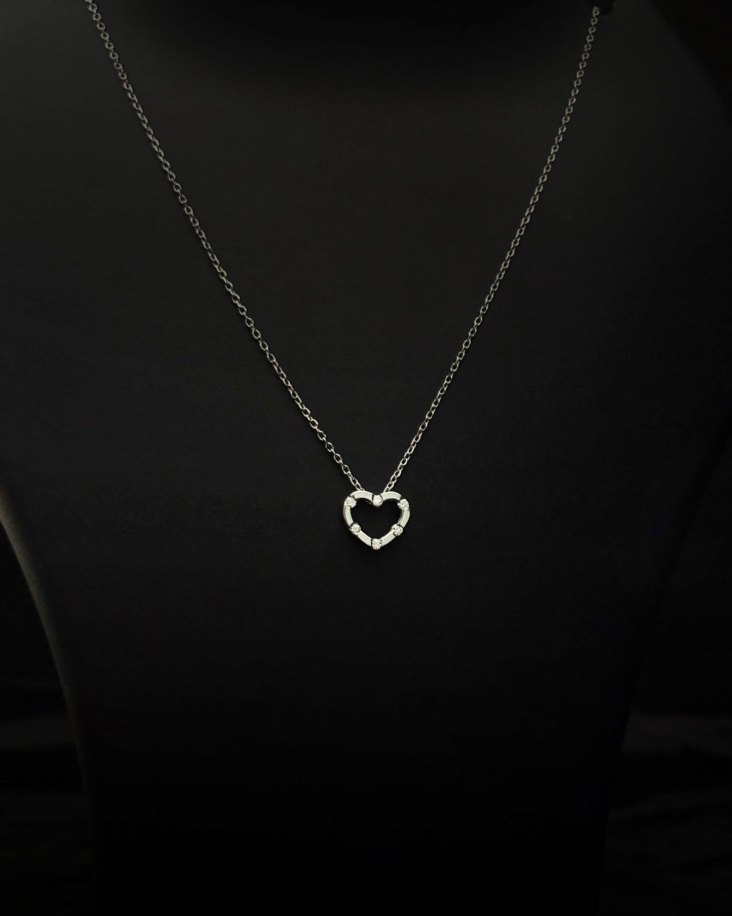 Whispered Heart Pendant with the Silver Chain