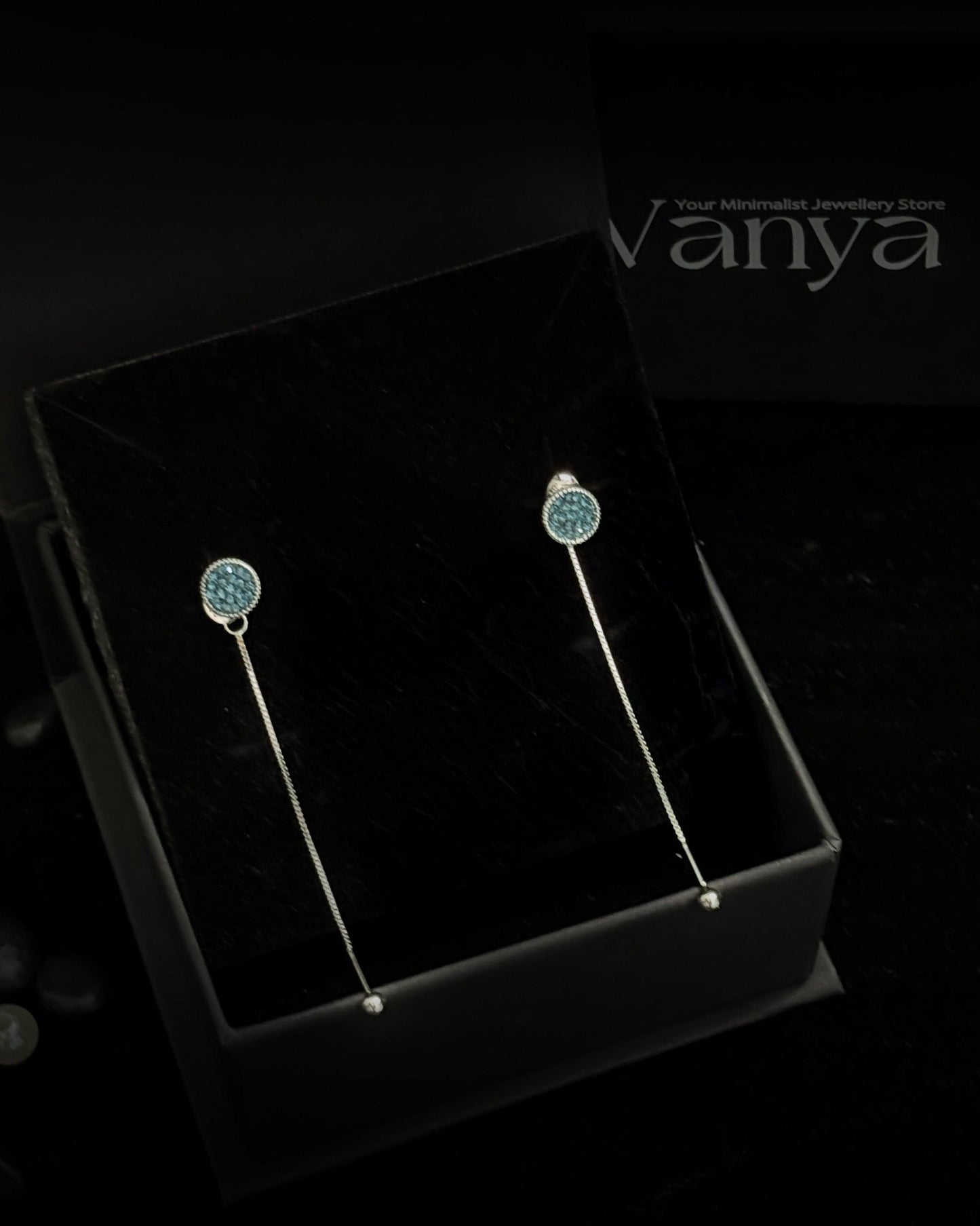 Midnight Halo Threader Earrings