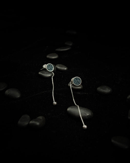Midnight Halo Threader Earrings
