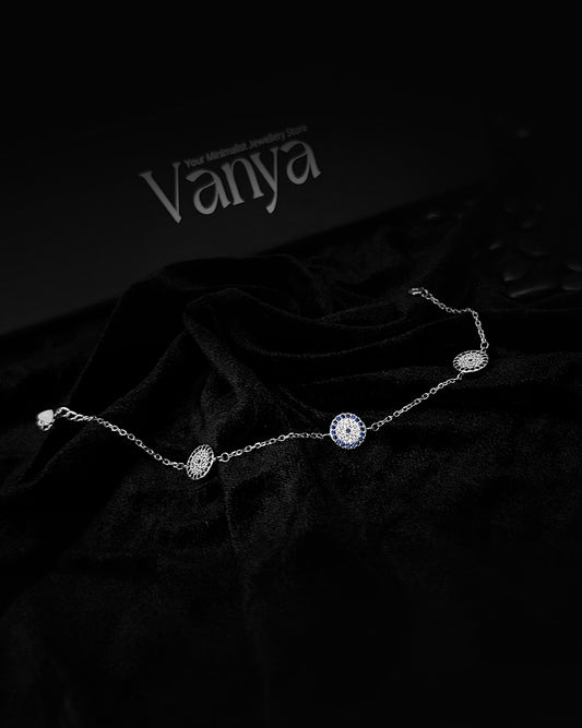 Blue Halo Evil Eye Bracelet