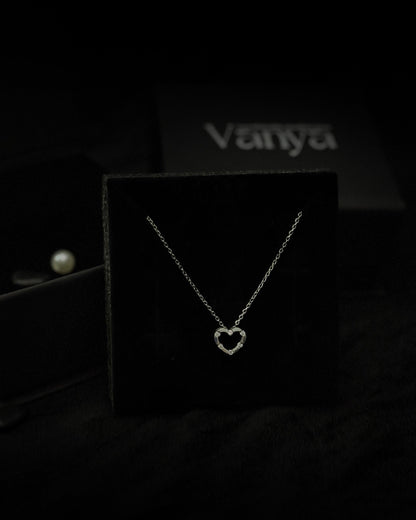 Whispered Heart Pendant with the Silver Chain