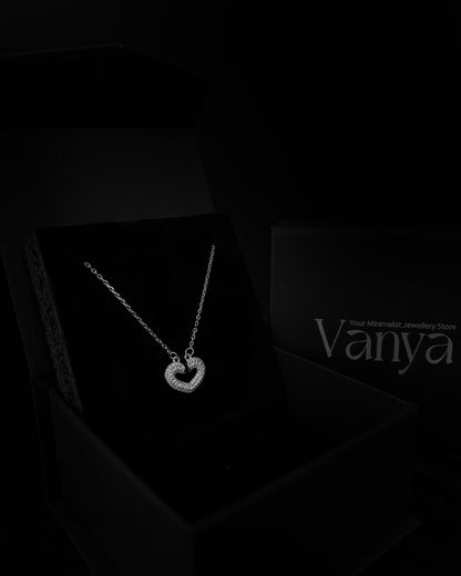 Sparkling Heart Pendant Necklace