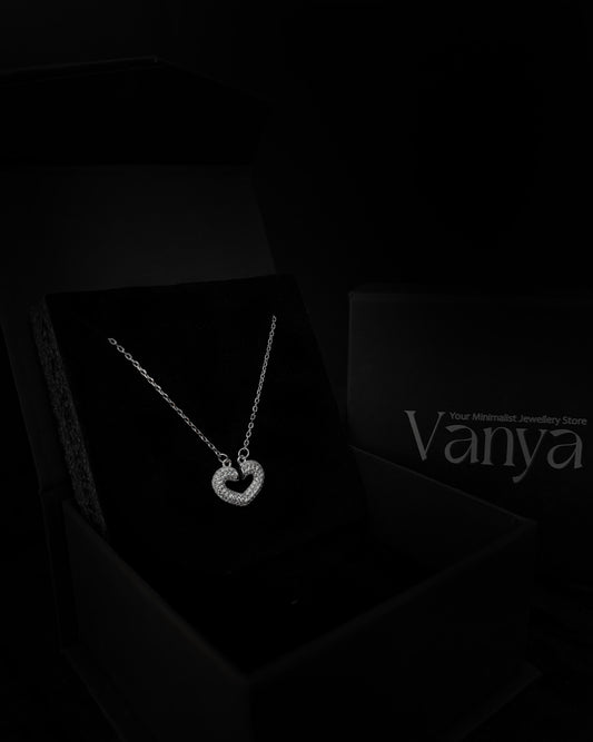 Sparkling Heart Pendant Necklace