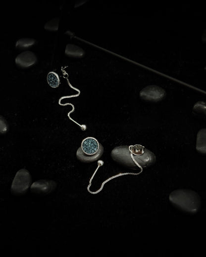 Midnight Halo Threader Earrings