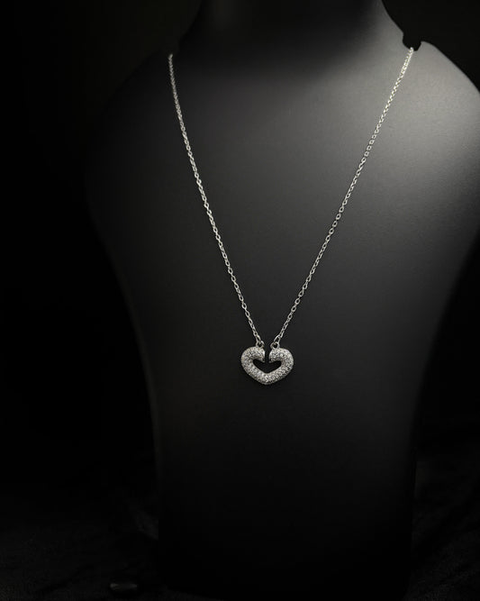 Sparkling Heart Pendant Necklace