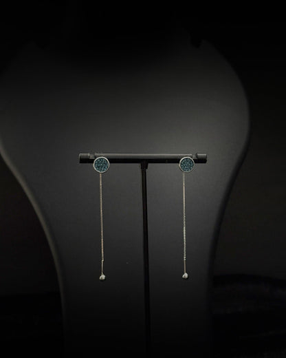 Midnight Halo Threader Earrings