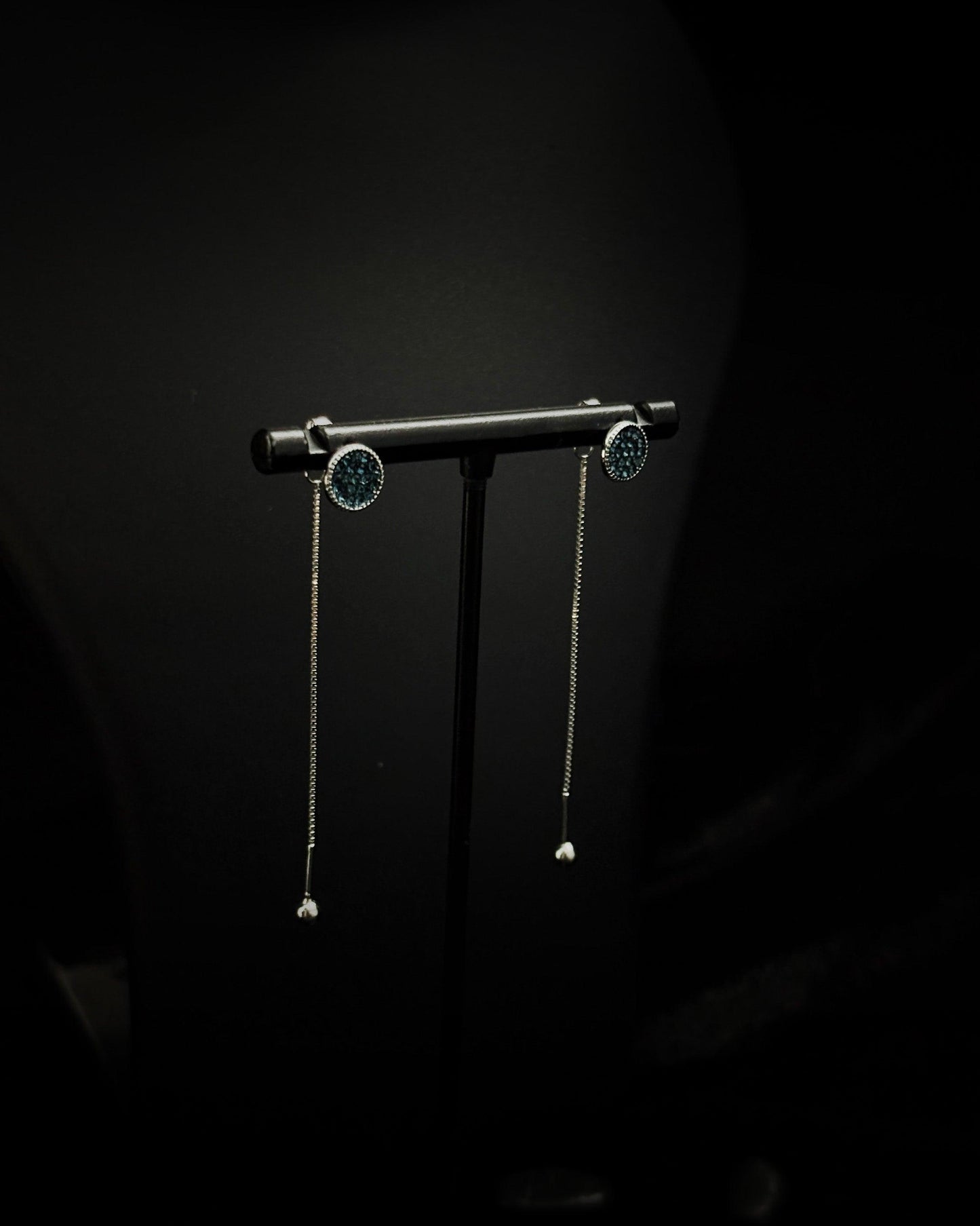 Midnight Halo Threader Earrings
