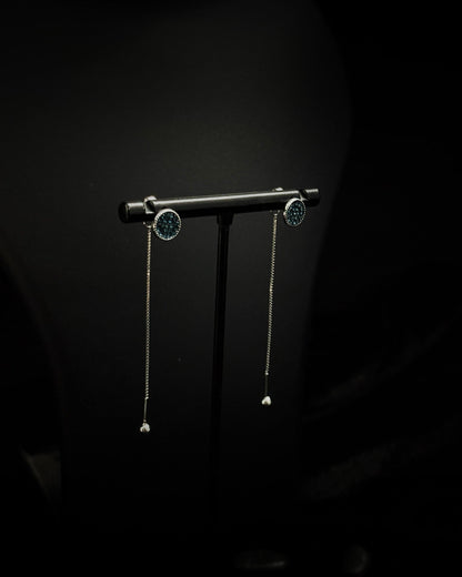 Midnight Halo Threader Earrings