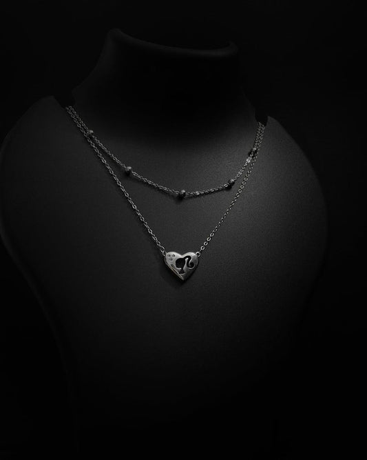 Silhouette Heart Layered Necklace