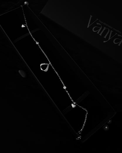 Heart & Teardrop Charm Anklet