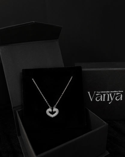 Sparkling Heart Pendant Necklace