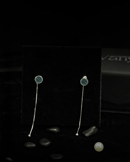 Midnight Halo Threader Earrings
