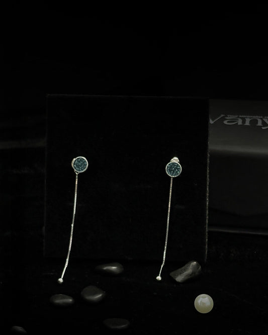 Midnight Halo Threader Earrings