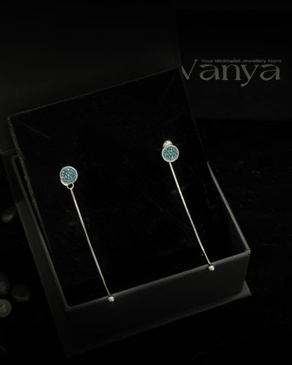 Midnight Halo Threader Earrings